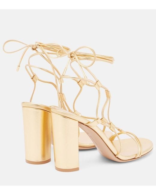 Gianvito Rossi Metallic 95 Leather Sandals