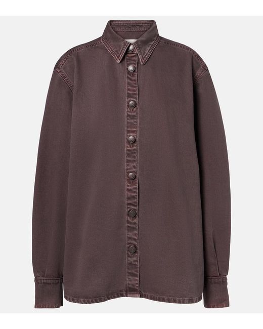 Magda Butrym Brown Oversized Denim Overshirt