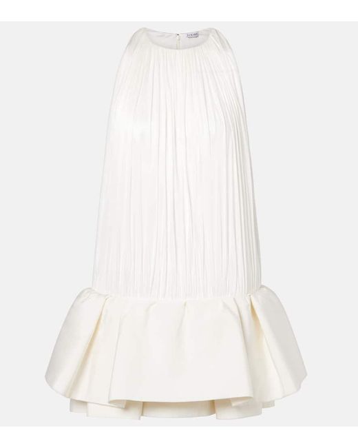 Loewe White Flamenco Minidress