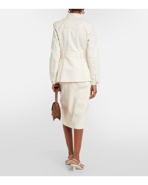 Veronica Beard Natural Tika Denim Jacket