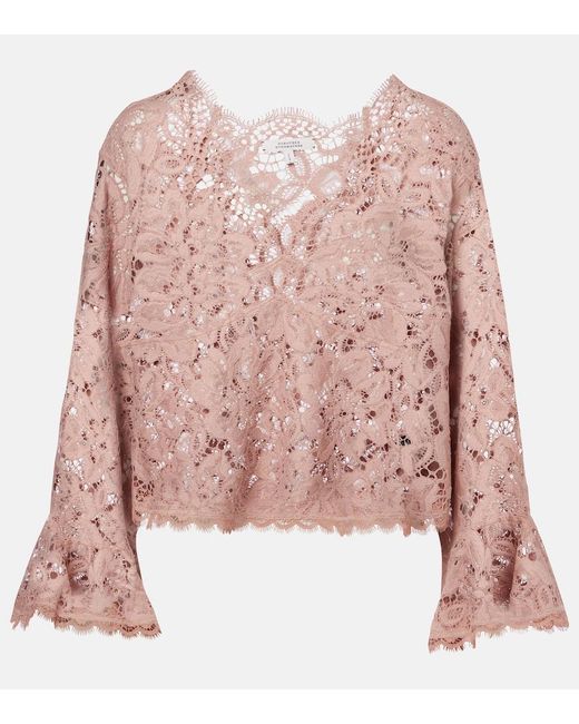 Dorothee Schumacher Pink Lacy Dream Floral Top