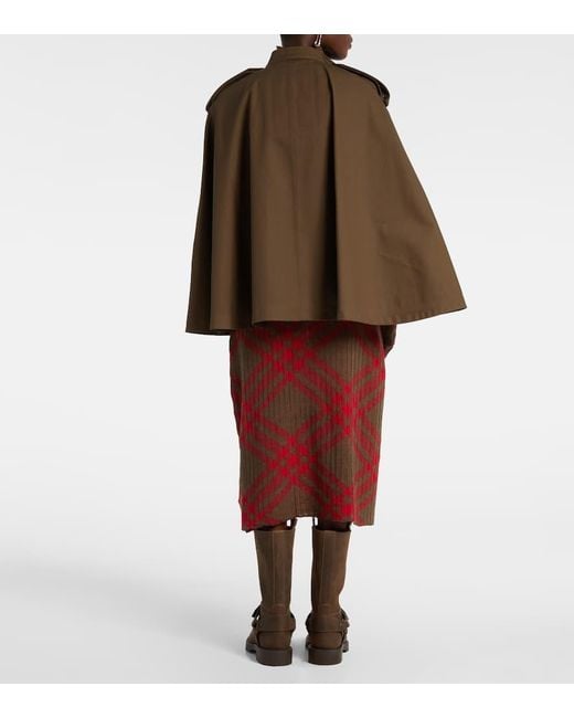 Burberry Brown Cape Aus Baumwolle