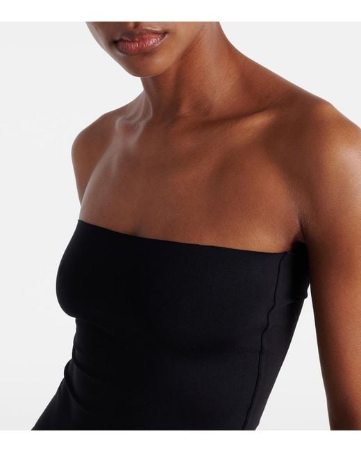 Eres Black Oda Pleated Bustier Dress