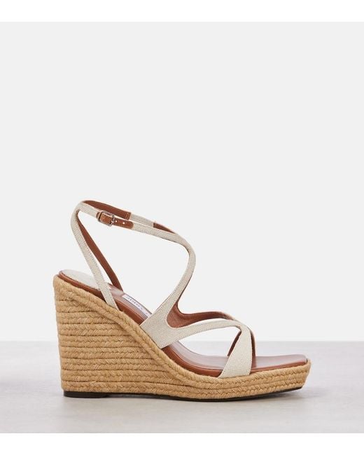 Jimmy Choo Metallic Ayla 110 Espadrille Wedges