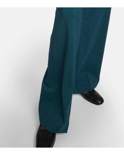 Pantaloni regular Morrisey in lana di Joseph in Green