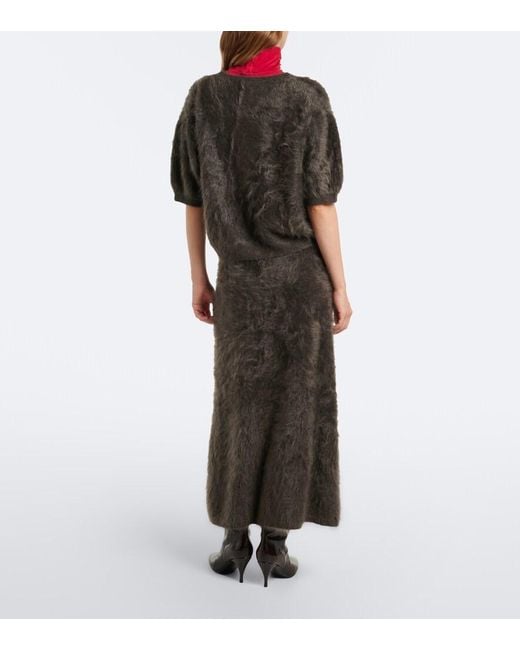Lisa Yang Black Asta Cashmere Midi Skirt