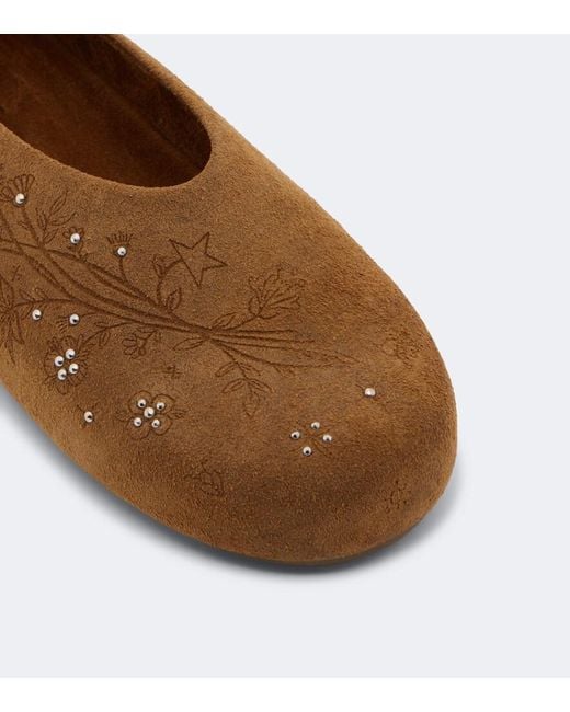 Golden Goose Deluxe Brand Brown Tierra Studded Suede Slip-On Shoes