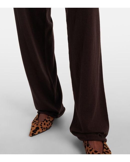 Extreme Cashmere Black N°353 Relax Cotton-Blend Straight Pants