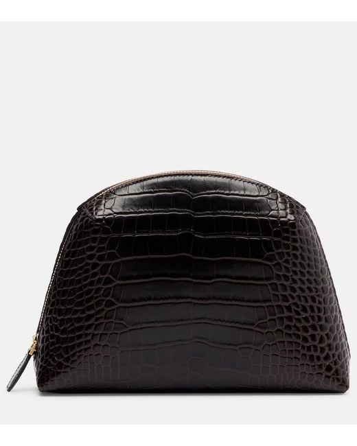 Pouch Small De Piel Grabada Totême de color Black