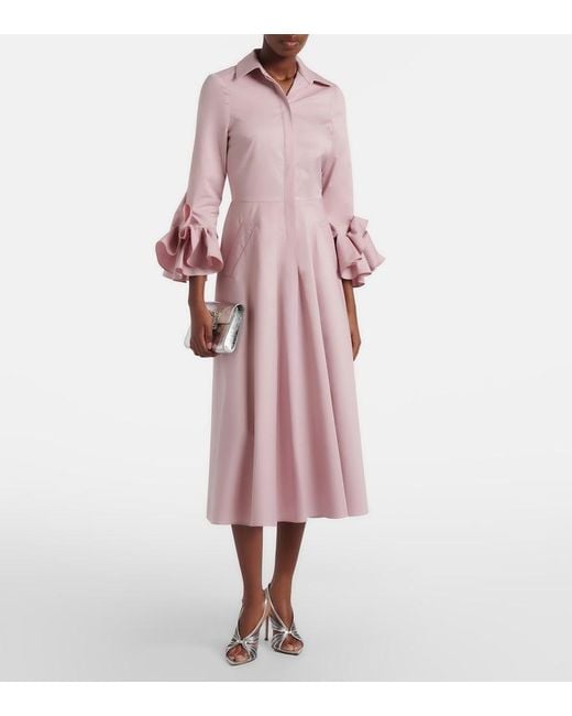 Safiyaa Pink Belisse Cotton Poplin Shirt Dress