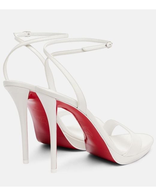 Christian Louboutin White Miss Z 120 Leather Sandals