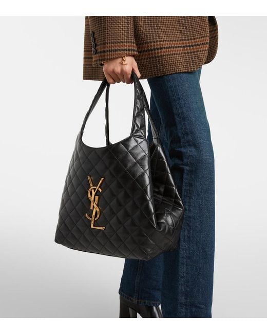 Borsa Icare Medium di Saint Laurent in Black
