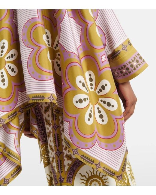 LaDoubleJ Metallic Bedrucktes Hemd Foulard Aus Seiden-Twill