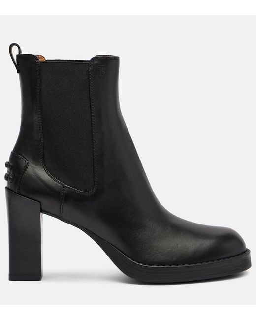 Tod's Black 80 Leather Chelsea Boots