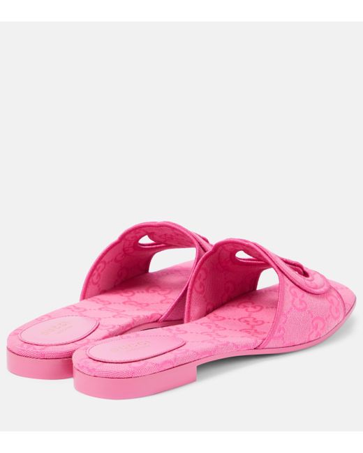 Sandales À Motif GG Pour Gucci en coloris Pink