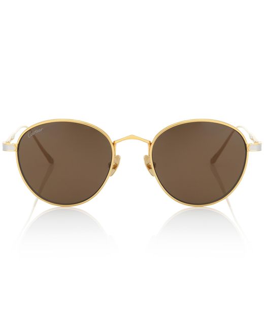 Cartier Metallic C De Cartier Round Sunglasses