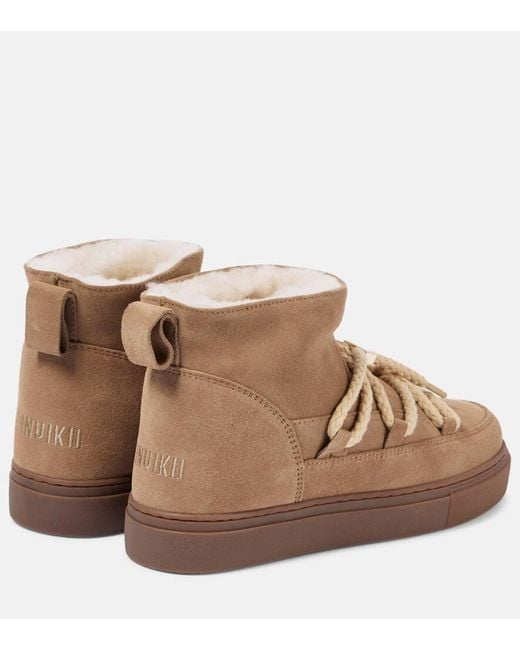 Botines De Ante Con Forro De Borrego Inuikii de color Brown