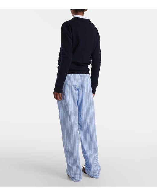 Miu Miu Blue Cardigan Aus Kaschmir