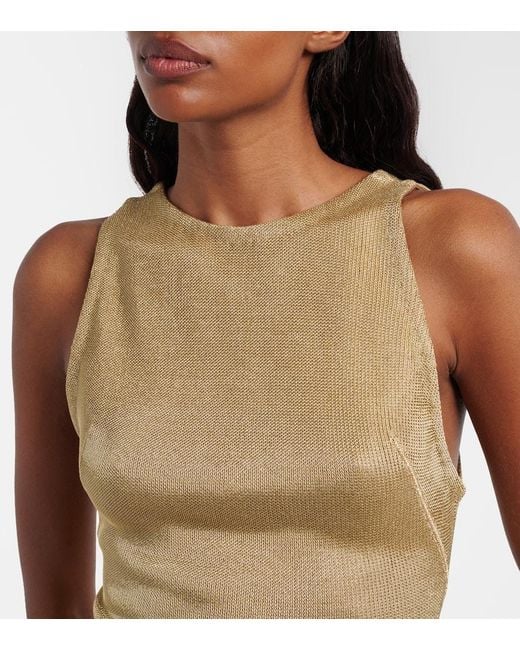 Alaïa Natural Lame Bodysuit