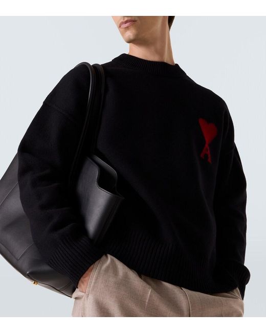 Pullover Ami De Cour di AMI in Black da Uomo