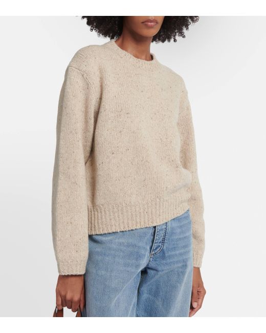 Loro Piana Natural Newcastle Wool And Cashmere Sweater