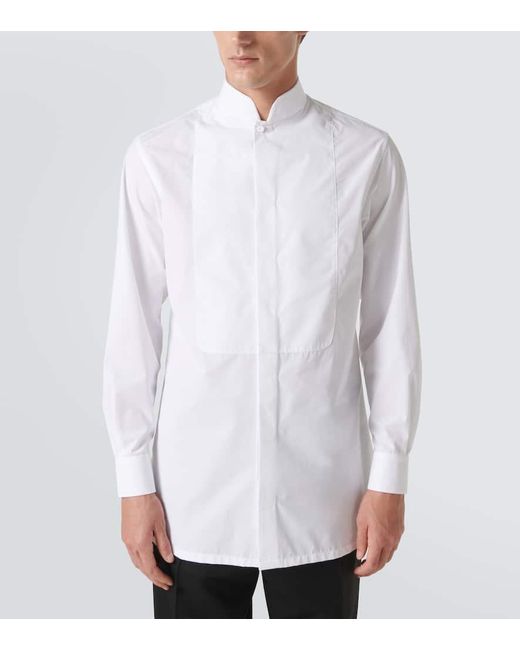 Camisa De Esmoquin De Algodon Loro Piana de hombre de color White