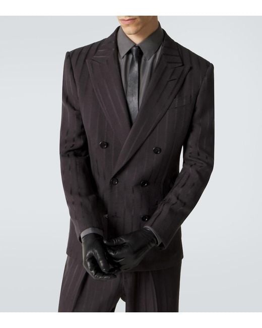 Tom Ford Blue Striped Jacquard Blazer for men