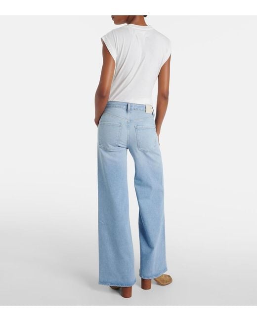 Citizens of Humanity Blue Loli Mid-Rise Wide-Leg Jeans