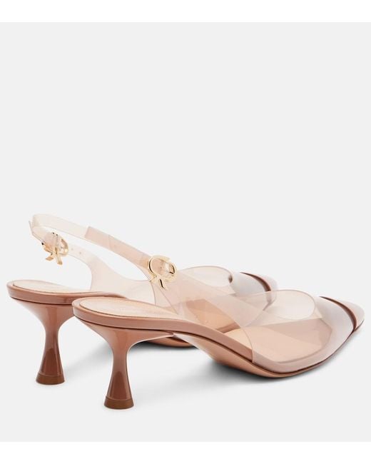 Gianvito Rossi Pink Diana 55 Slingback Pumps