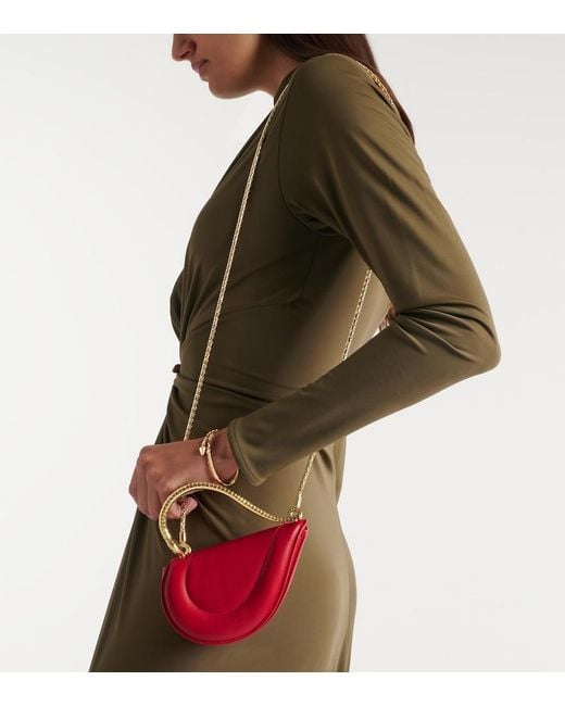 BVLGARI Red Serpenti Cuoricino Mini Leather Top-Handle Bag