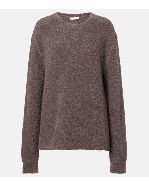 The Row Brown Leorina Cashmere, Alpaca, And Silk Sweater