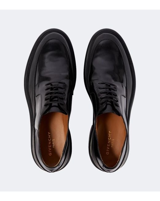Givenchy Black Leather Derby Shoes for men