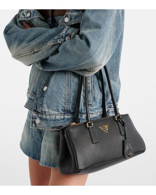 Prada Black Tote Bag Galleria Medium Aus Leder