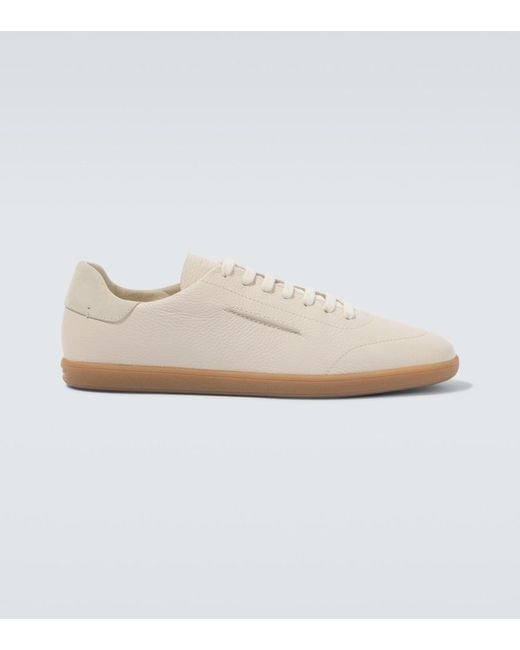 Zegna White 232 Leather Sneakers for men