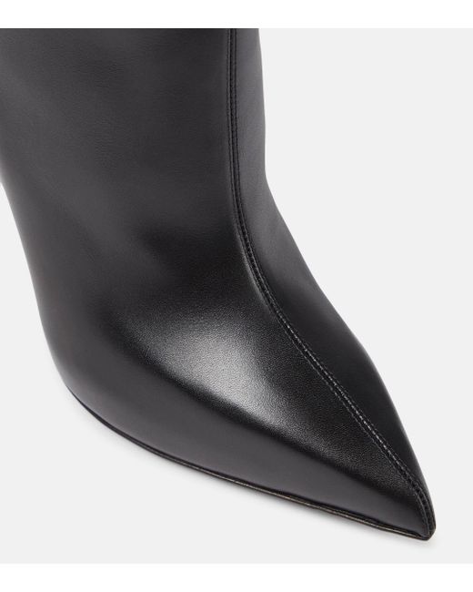 Alexander McQueen Black Leather Knee-high Boots