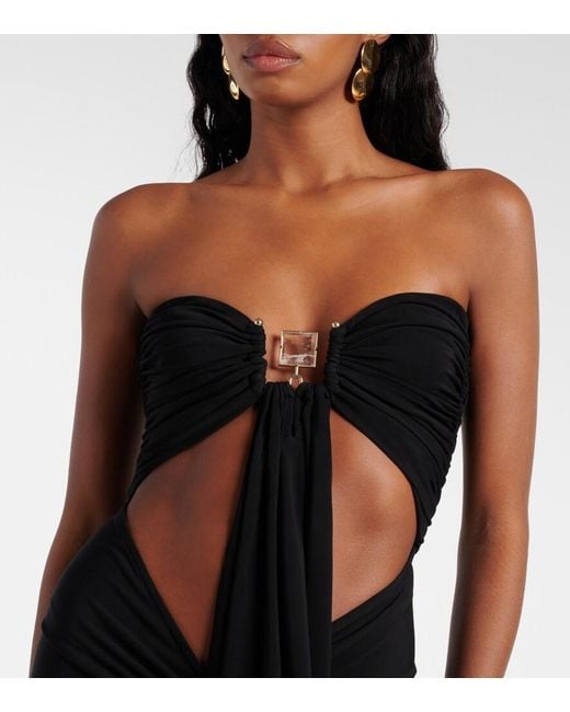 Christopher Esber Black Disconnect Stone Gown