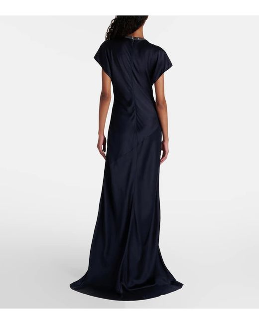 sachin and babi light blue dress Brunello Cucinelli Women's Blue Embellished Gown