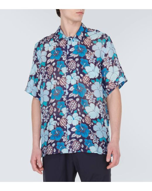 Camisa bowling Charli de ramio floral Vilebrequin de hombre de color Blue