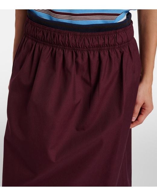 Prada Purple Poplin Midi Skirt