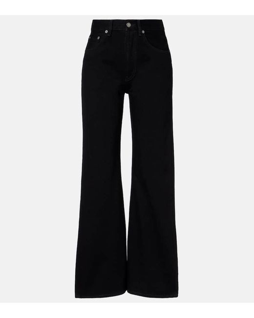 Acne Black 2021F Mid-Rise Straight Jeans