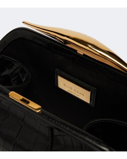 Elie Saab Black The Tresor Small Leather Clutch