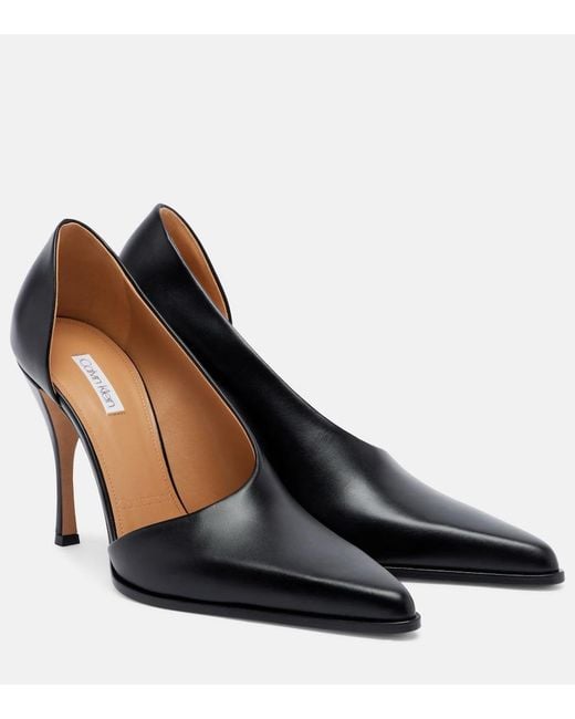 Calvin Klein Brown Rea Leather Pumps