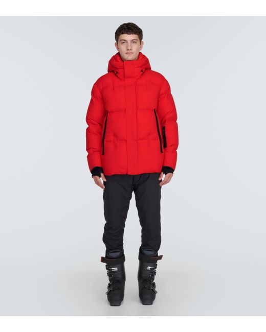 Zegna Red Down Ski Jacket for men