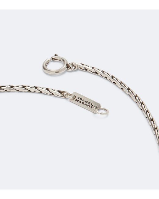Isabel Marant Metallic Halsey Embellished Necklace