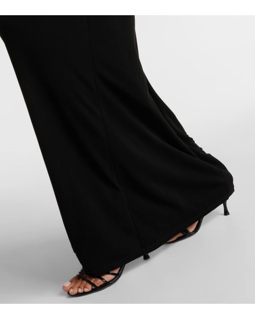 Christopher Esber Black Embellished Cutout Jersey Maxi Dress