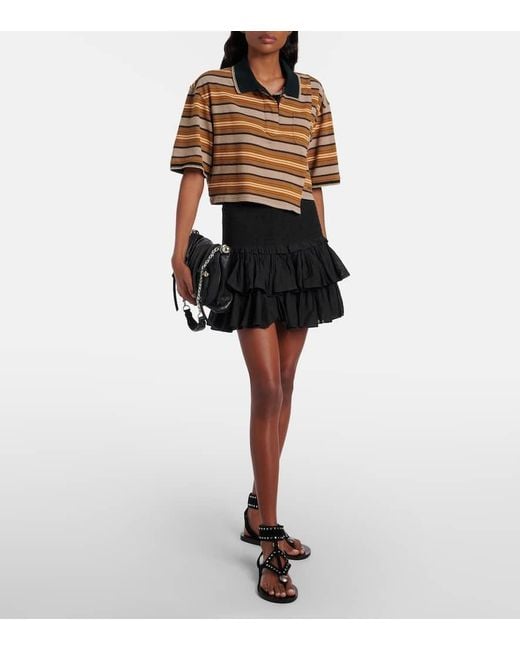 Isabel Marant Brown Cropped-Polohemd Isalyne Aus Baumwolle