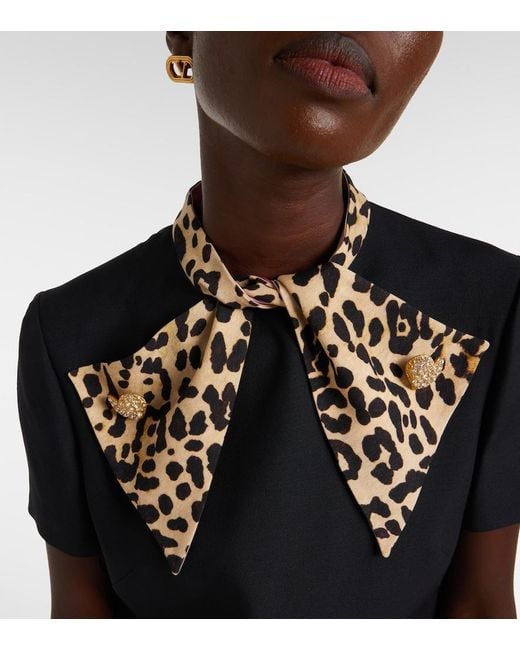 Valentino Black Crepe Couture Bow-Detail Minidress