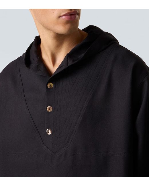 Felpa Slatina Con Cappuccio di Kiko Kostadinov in Black da Uomo
