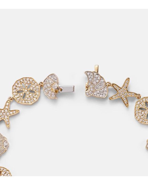 Sydney Evan Metallic Sea Life 14Kt Bracelet With Diamonds