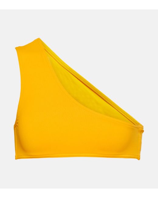 Eres Yellow Symbole One-shoulder Bikini Top
